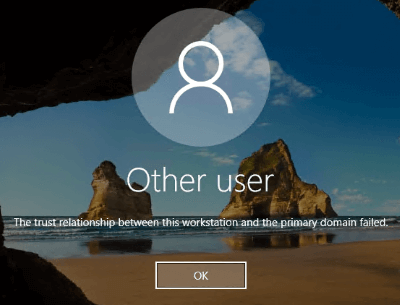 How to resolve “The trust relationship between this workstation and the primary domain failed”